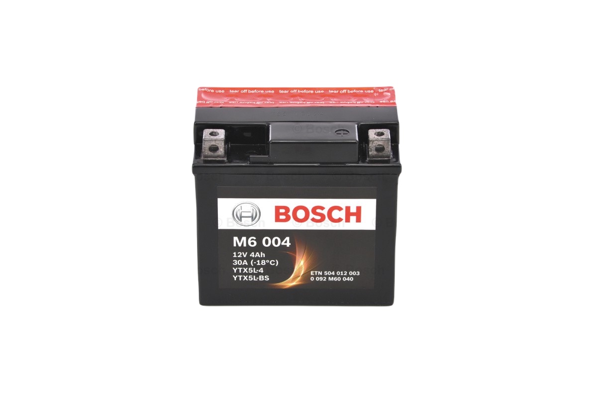 Аккумулятор Bosch 0092M60040 AGM M6 12V 4AH 30A, Bosch